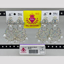 Raj Imitation Silver Plated Crystal And Austrian Stone And Pearl Dangler Earrings  