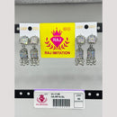 Raj Imitation Oxidised Austrian And Beads Jhumki Earrings
