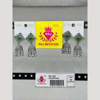 Raj Imitation Oxidised Beads Jhumki Earrings