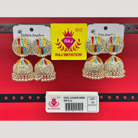 Raj Imitation Austrian And Beads Jhumki Earrings