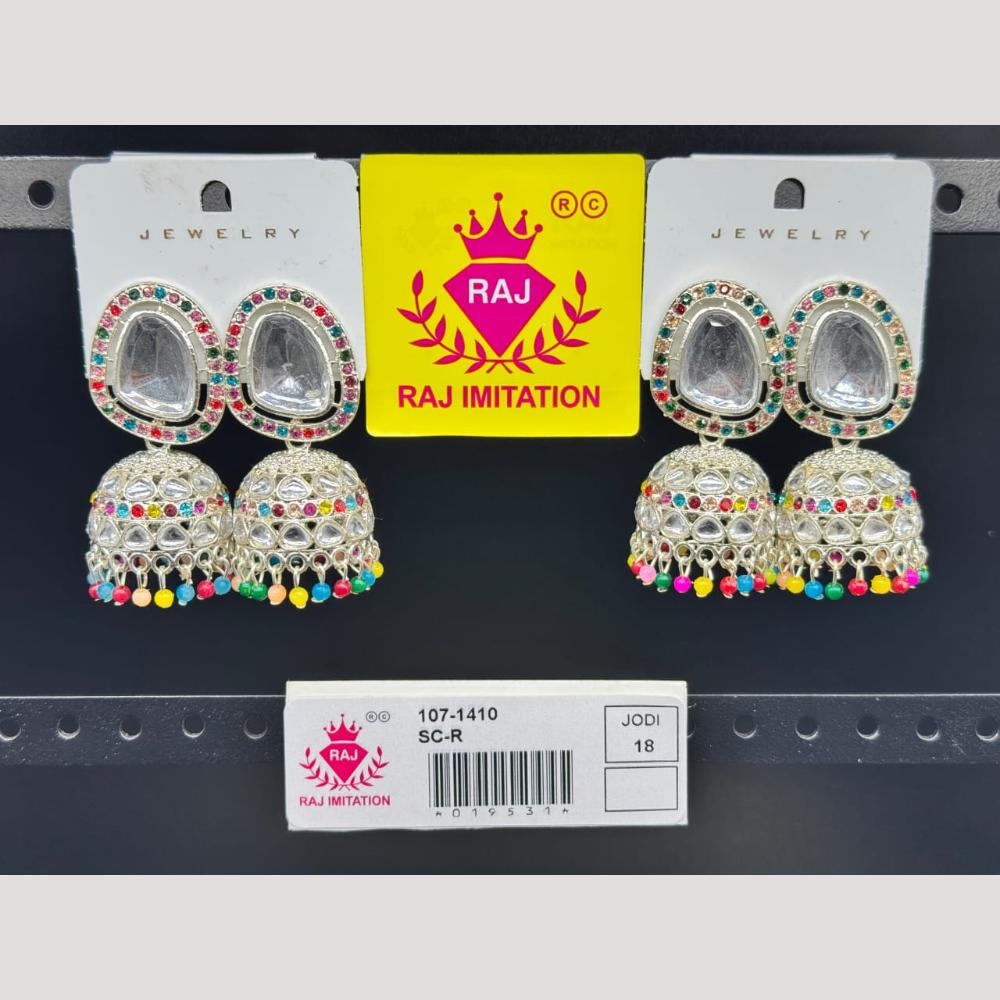 Raj Imitation Kundan Jhumki Earrings