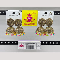 Raj Imitation Austrian And Beads Jhumki Earrings