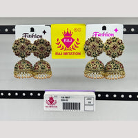 Raj Imitation Austrian And Beads Jhumki Earrings