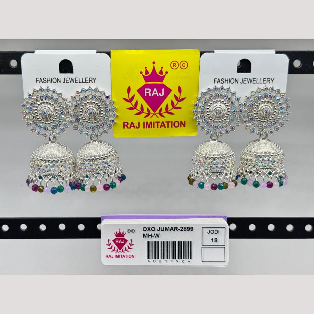 Raj Imitation Austrian And Beads Jhumki Earrings