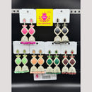 Raj Imitation Pota Stone And Beads Jhumki Earrings