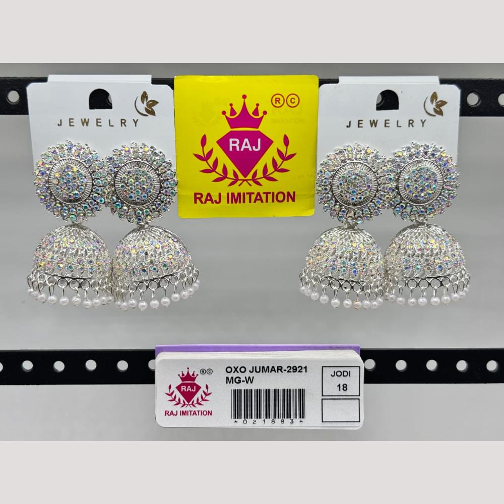 Raj Imitation Austrian And Beads Jhumki Earrings