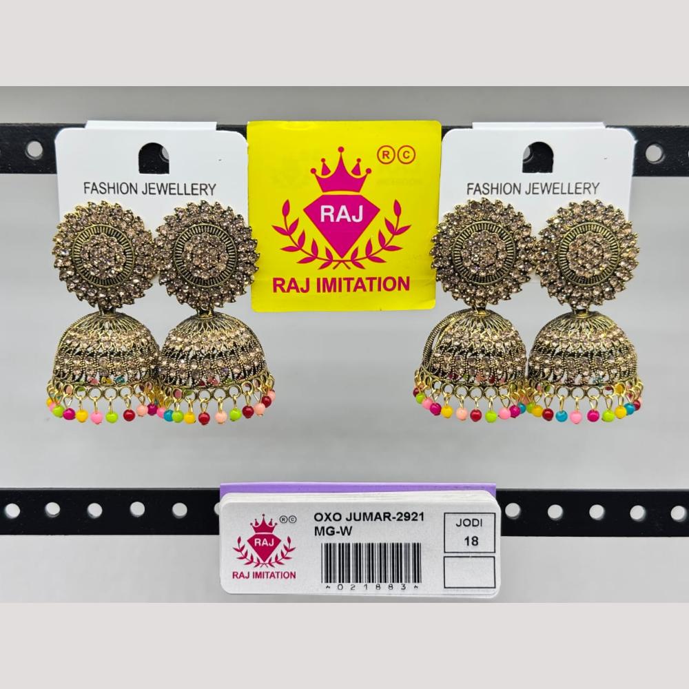 Raj Imitation Austrian And Beads Jhumki Earrings