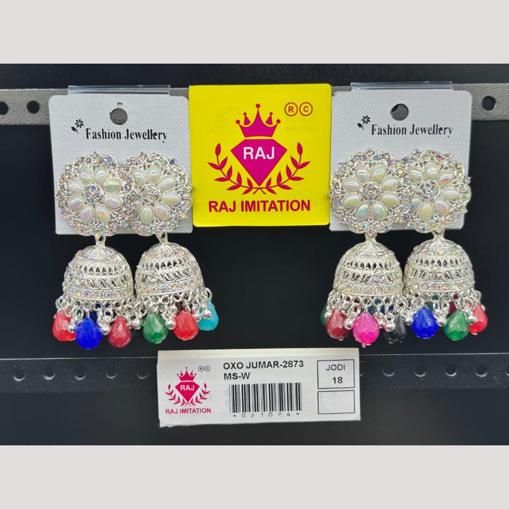 Raj Imitation Austrian And Beads Jhumki Earrings