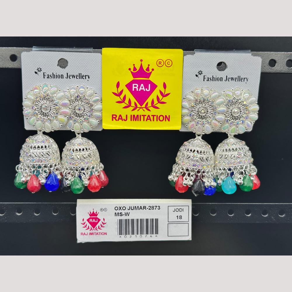 Raj Imitation Austrian And Beads Jhumki Earrings