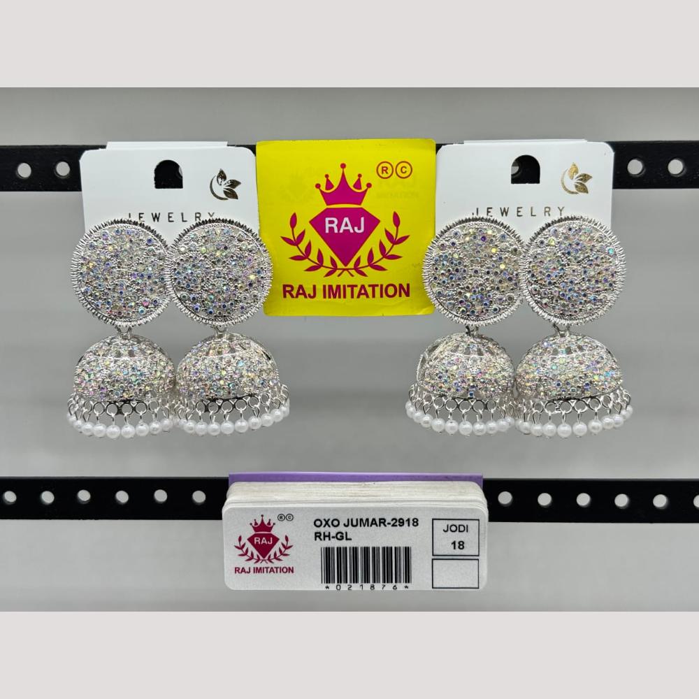 Raj Imitation Austrian And Beads Jhumki Earrings