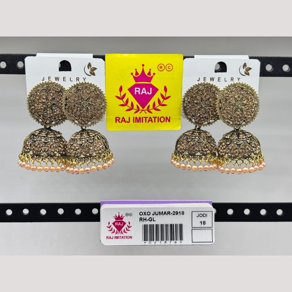 Raj Imitation Austrian And Beads Jhumki Earrings