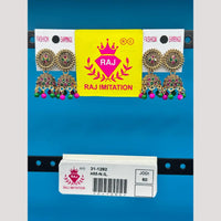 Raj Imitation Austrian And Beads Jhumki Earrings