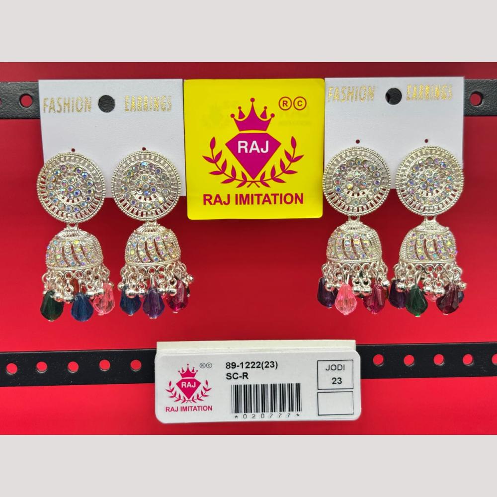 Raj Imitation Austrian And Beads Jhumki Earrings