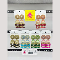 Raj Imitation Austrian And Beads Jhumki Earrings