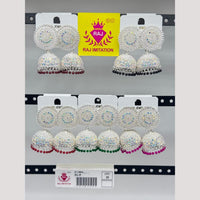 Raj Imitation Austrian And Beads Jhumki Earrings