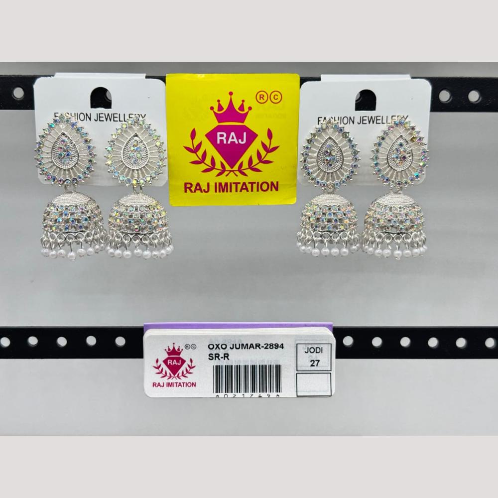 Raj Imitation Austrian And Beads Jhumki Earrings