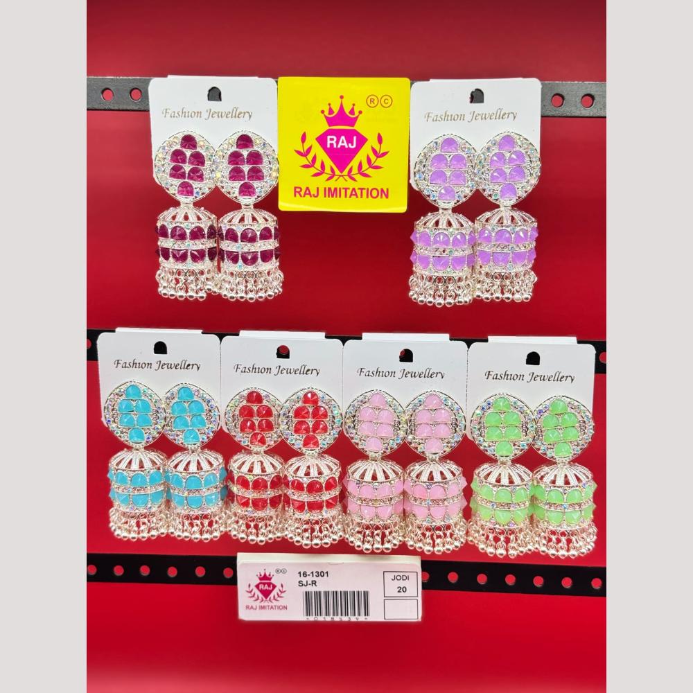 Raj Imitation Austrian And Beads Jhumki Earrings