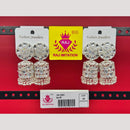 Raj Imitation Crystal Stone And Beads Jhumki Earrings