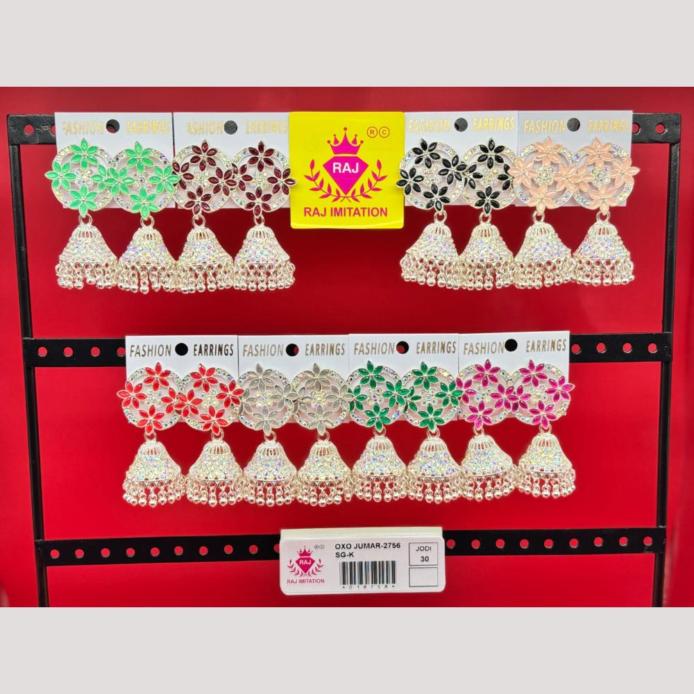 Raj Imitation Austrian And Beads Jhumki Earrings