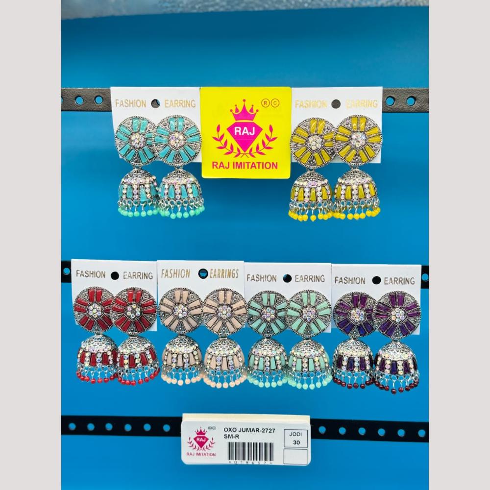 Raj Imitation Austrian And Beads Jhumki Earrings
