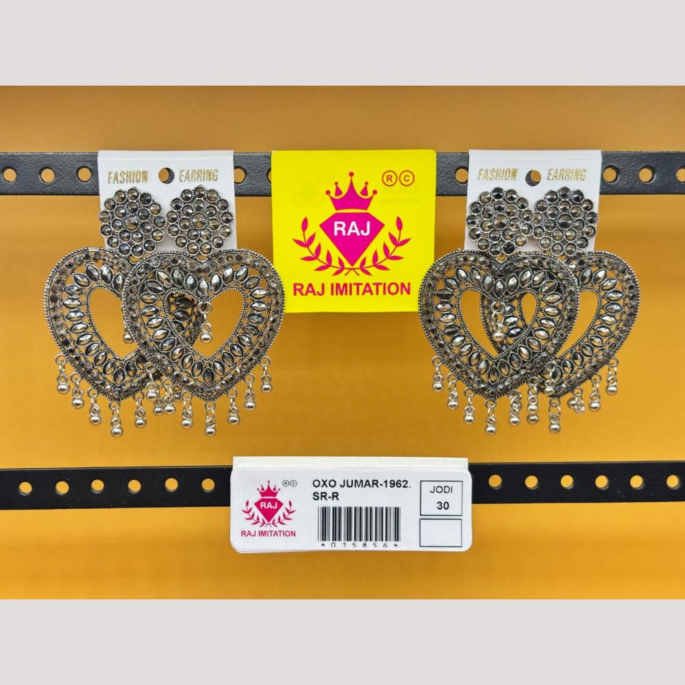 Raj Imitation Oxidised Austrian And Beads Dangler Earrings