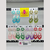 Raj Imitation Pota Stone And Beads Jhumki Earrings