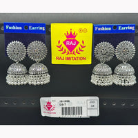 Raj Imitation Oxidised Plated Ghungroo Jhumki Earrings