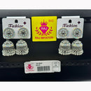 Raj Imitation Oxidised Plated Austrian Stone Ghungroo Jhumki Earrings