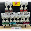 Raj Imitation Silver Plated Austrian Stone And Pearl Jhumki Earrings