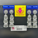 Raj Imitation Oxidised Plated Pearl Jhumki Earrings