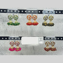 Raj Imitation Traditional Austrian Stone And Pearl Jhumki Earrings for Women (Set of 40)