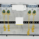 Raj Imitation Peacock Design Austrian Stone And Ghungroo Jhumki Earrings for Women (Set of 24)