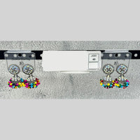 Raj Imitation Oxidised Austrian Stone And Pearl Jhumki Earrings (Set of 40)