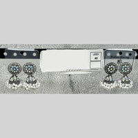 Raj Imitation Oxidised Austrian Stone And Pearl Jhumki Earrings (Set of 40)