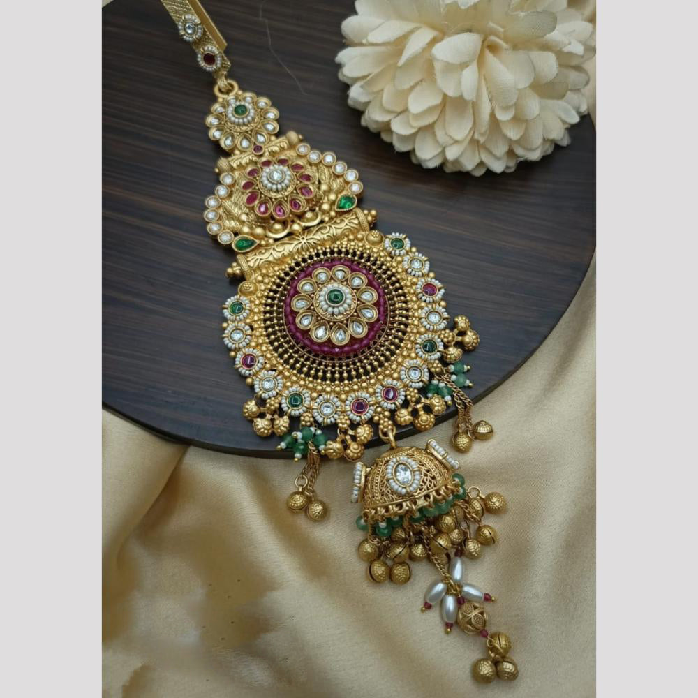 Tanish Art Jewellery Pota Stone And Pearls Kamar Challa