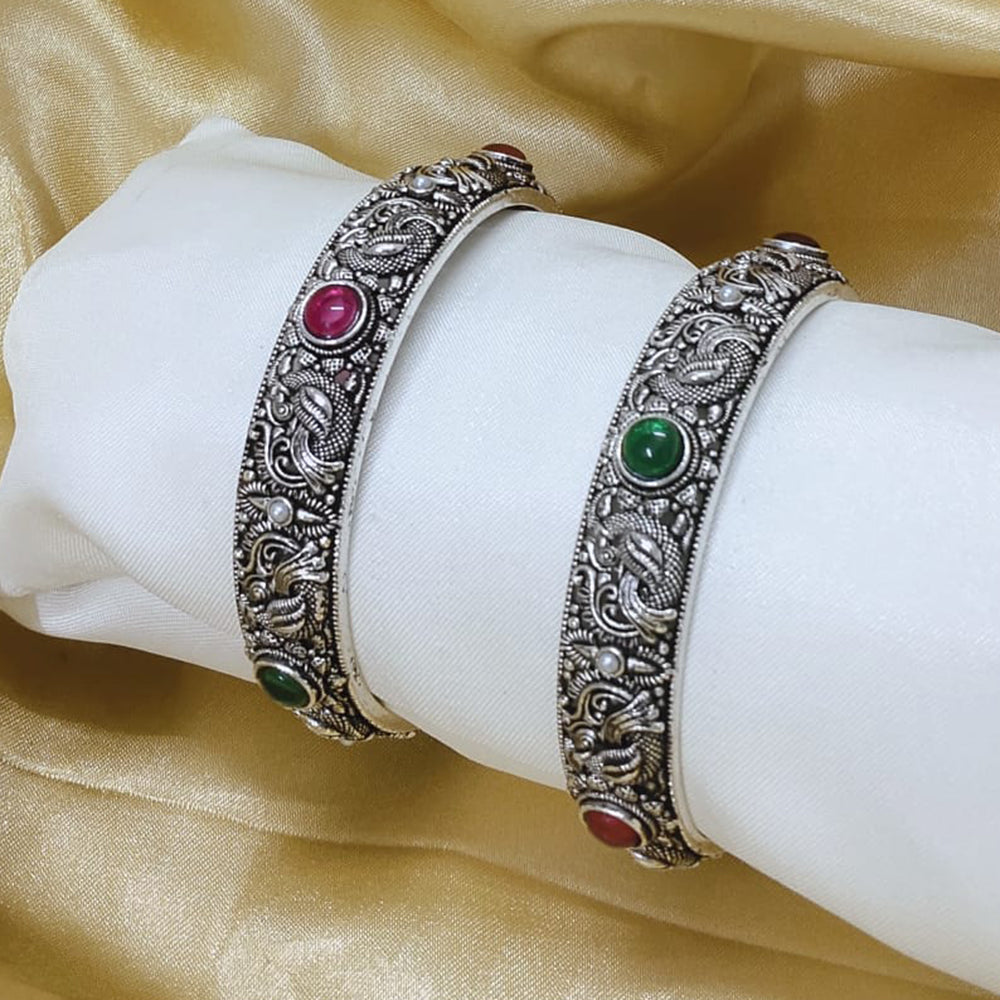 Tanish Art Jewellery Exclusive Oxidised Vibrant Pota Stones Bangles Set