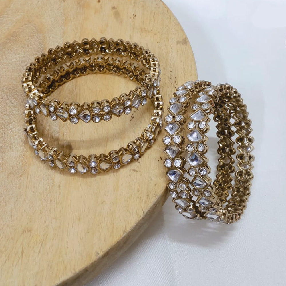 Tanish Art Jewellery Elegant Kundan Bangles Set for Women