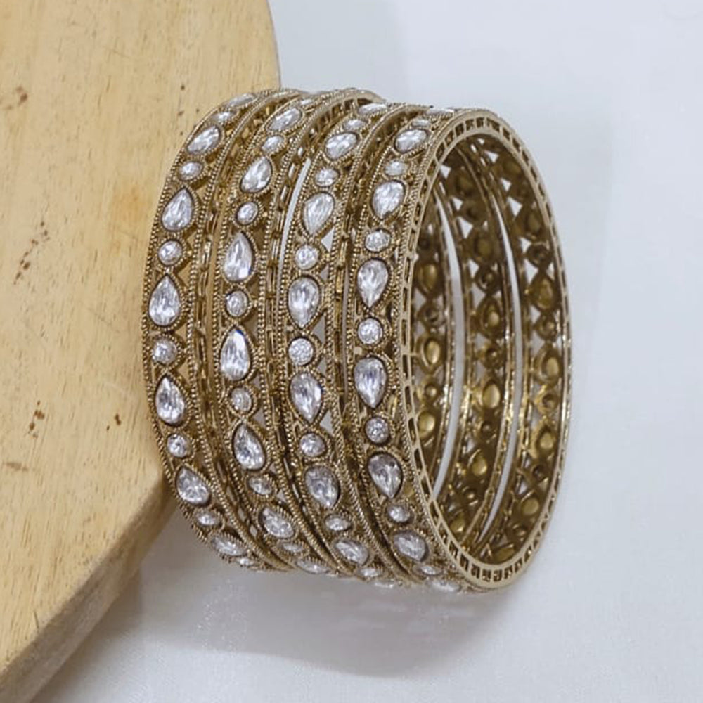 Tanish Art Jewellery Elegant Kundan Bangles Set for Women