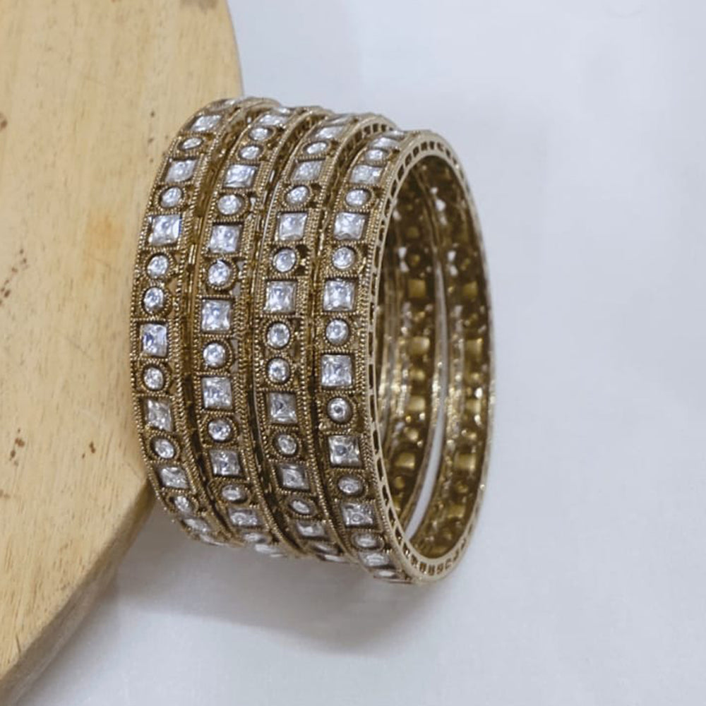 Tanish Art Jewellery Elegant Kundan Bangles Set for Women