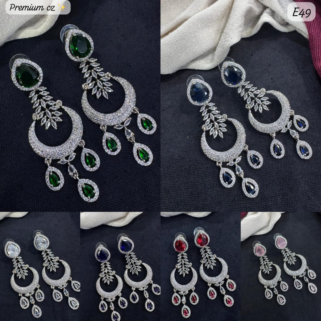 Tanish Art Jewellery American Diamond Dangler Earrings