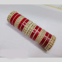 Tanish Art Jewellery Austrian Stone And Pearl Acrylic Bridal Bangles Set 