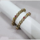 Tanish Art Jewellery Premium Austrian Stone with Pota Design Bangles Set
