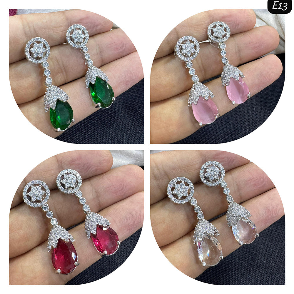 Tanish Art Jewellery timeless AD And Austrian Stone Dangler Earrings