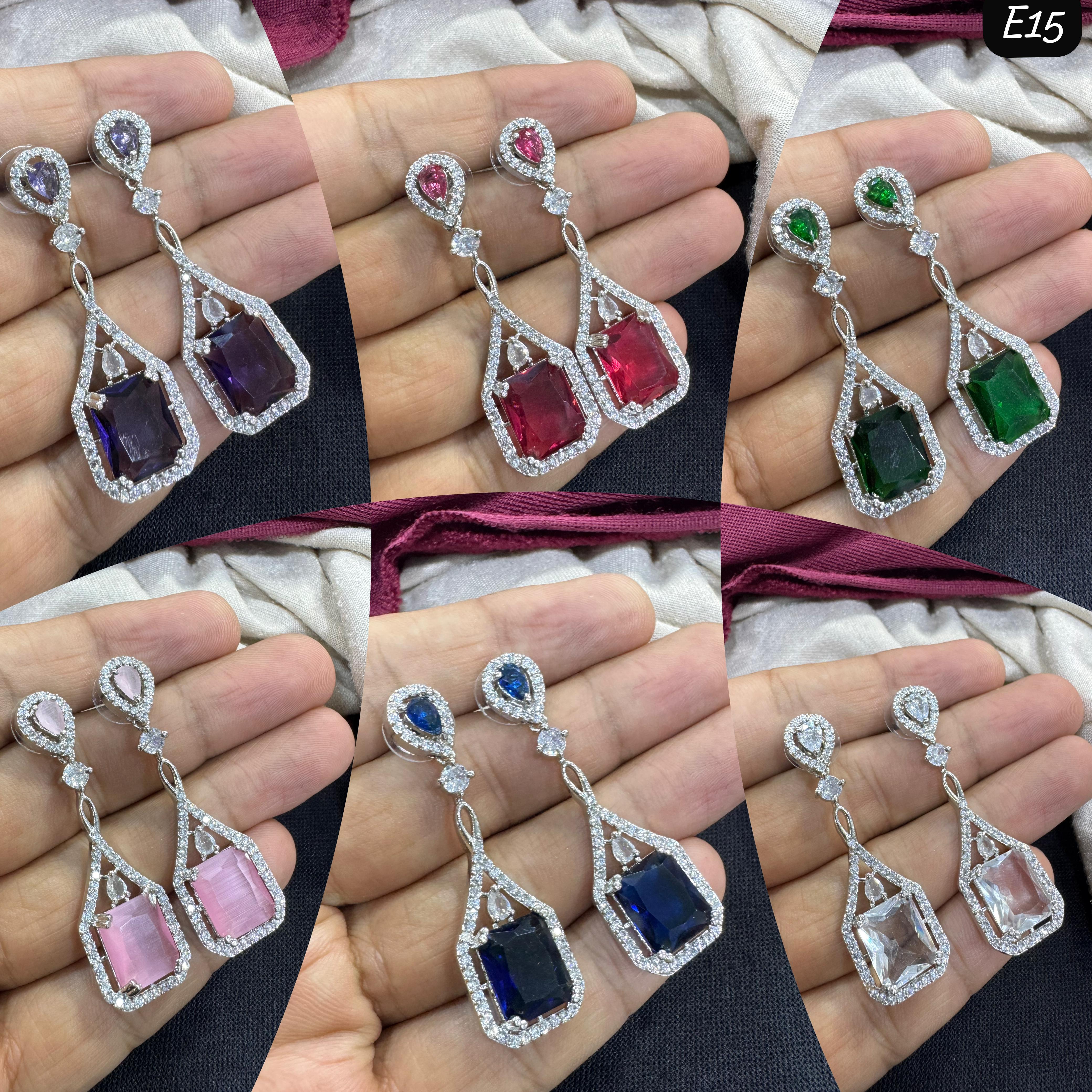 Tanish Art Jewellery timeless AD And Austrian Stone Dangler Earrings