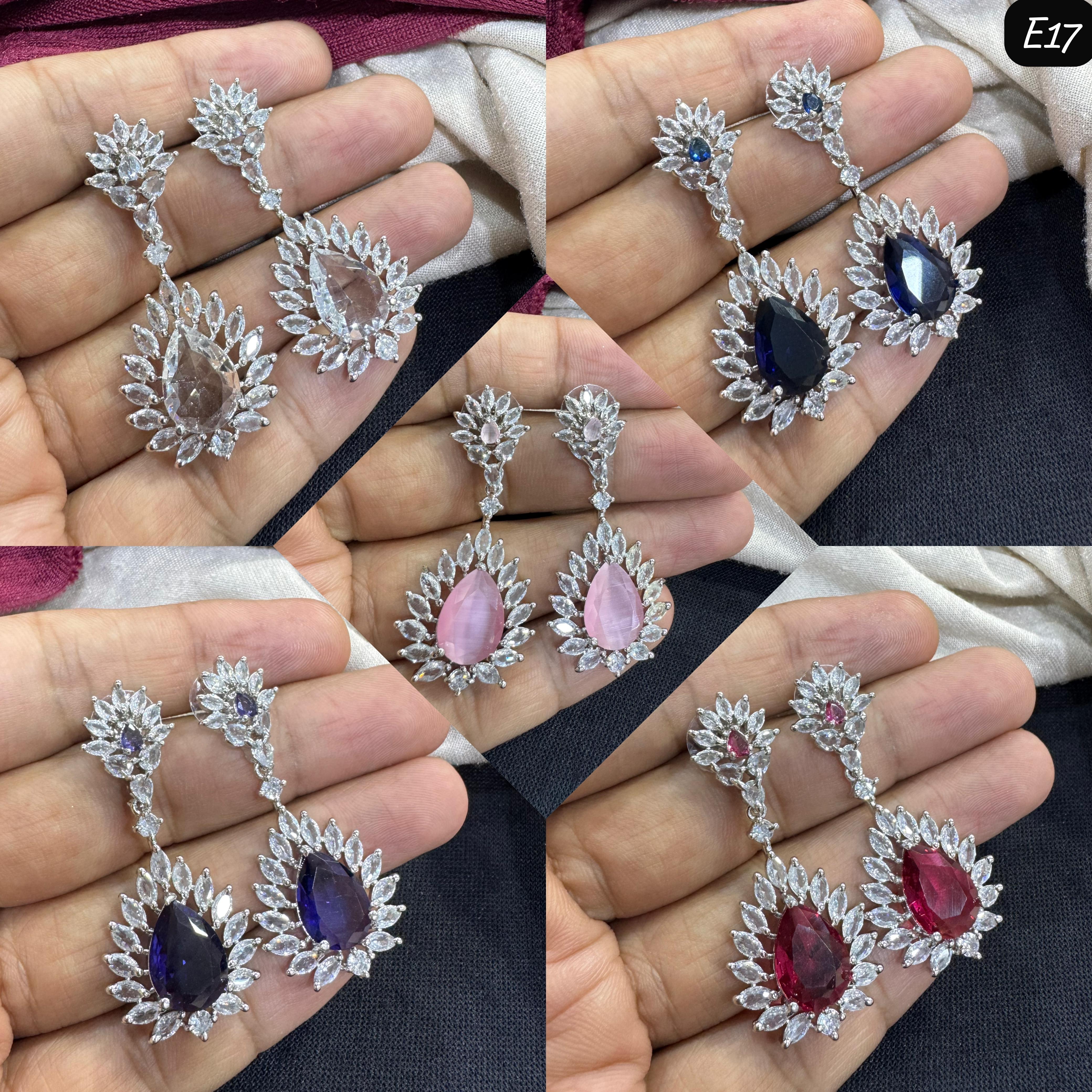 Tanish Art Jewellery timeless AD And Austrian Stone Dangler Earrings