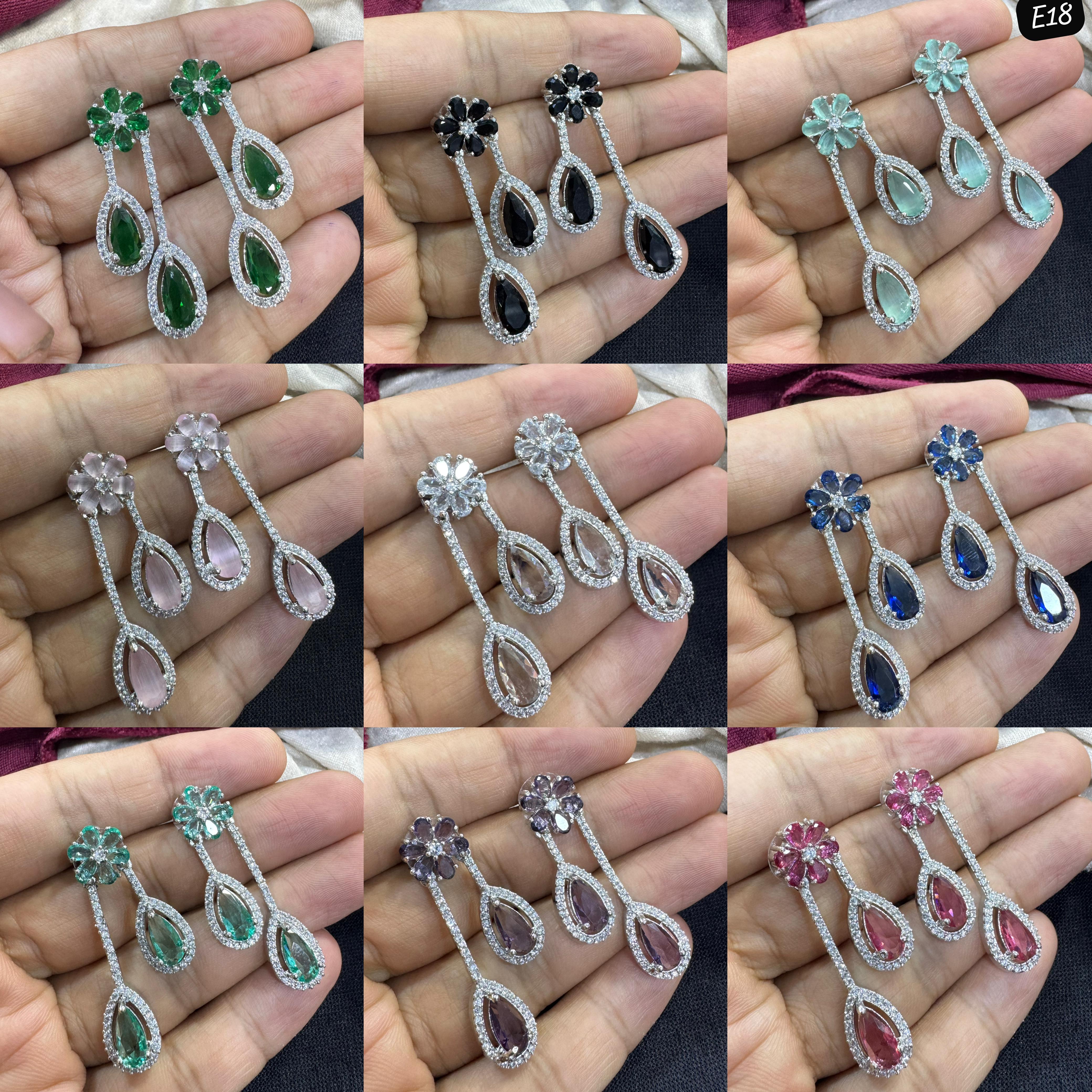 Tanish Art Jewellery timeless AD And Austrian Stone Dangler Earrings