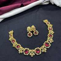 Tanish Art Jewellery Elegant Glow AD And Austrain Stone Necklace Set