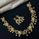 Tanish Art Jewellery Ethnic Charm Pota And Austrain Stone Pearl Necklace Set