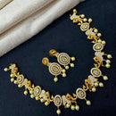 Tanish Art Jewellery Ethnic Charm Pota And Austrain Stone Pearl Necklace Set