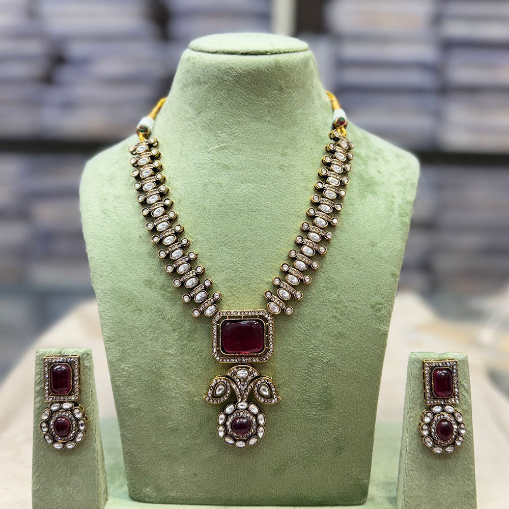 Tanish Art Jewellery Designer Kundan Stone Necklace Set